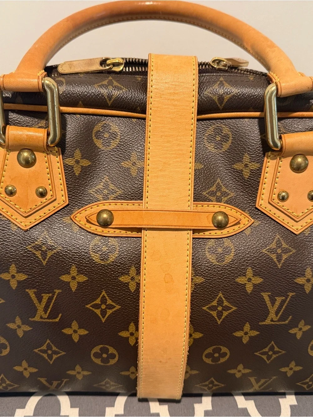 Louis Vuitton Manhattan GM: Monogram Canvas Satchel with Natural Vachetta Trim